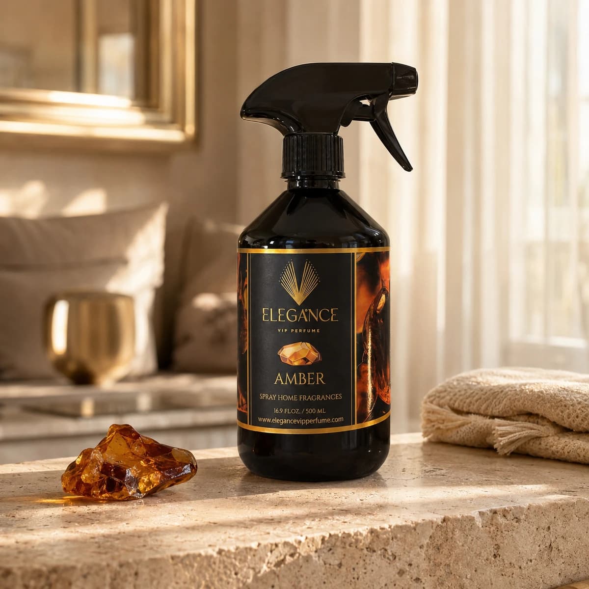 Amber Oda Kokusu Sprey 500 ml – Kalıcı, Zengin ve Etkileyici Koku | Amber Home Fragrance