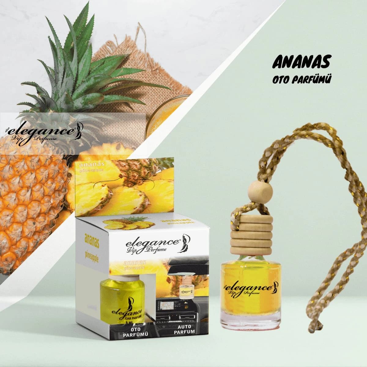 Ananas Bambu Kapaklı Oto Kokusu