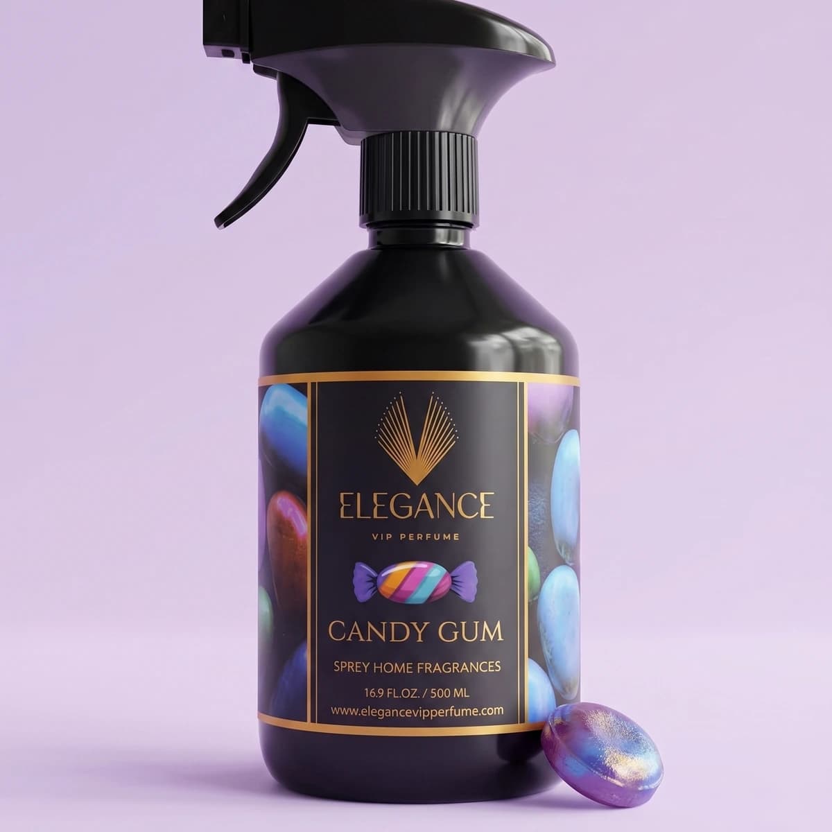 Candy Oda ve Ortam Kokusu Sprey 500 ml – Tatlı, Şekerli ve Yüksek Performanslı Koku | Elegance Home Fragrance
