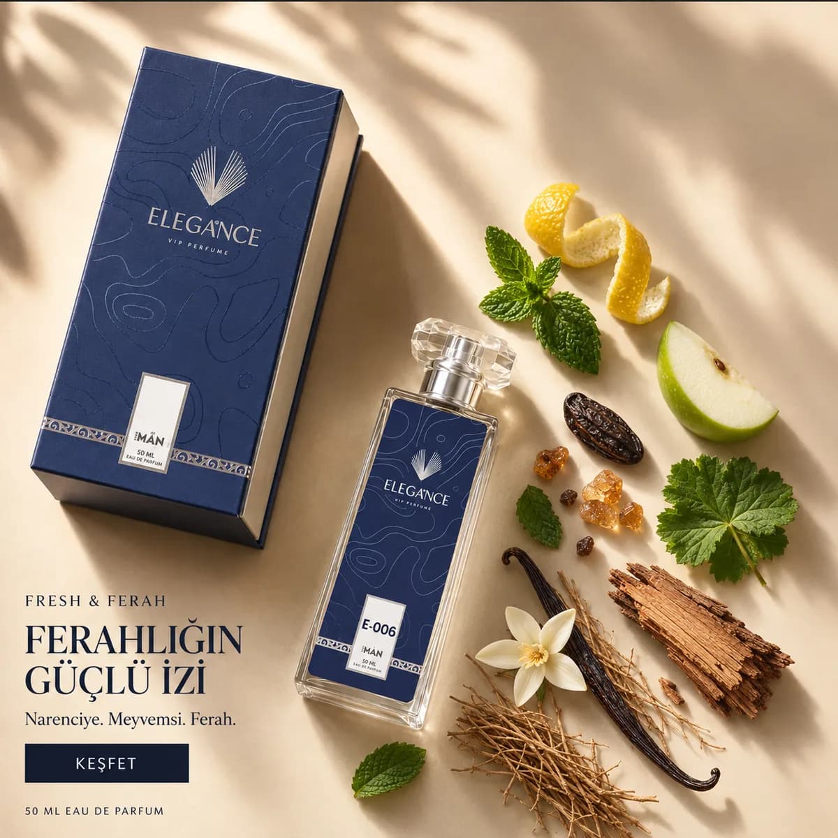 Eros Man Edp 50 ml – Ferah ve Oryantal Erkek Parfümü (E-006)