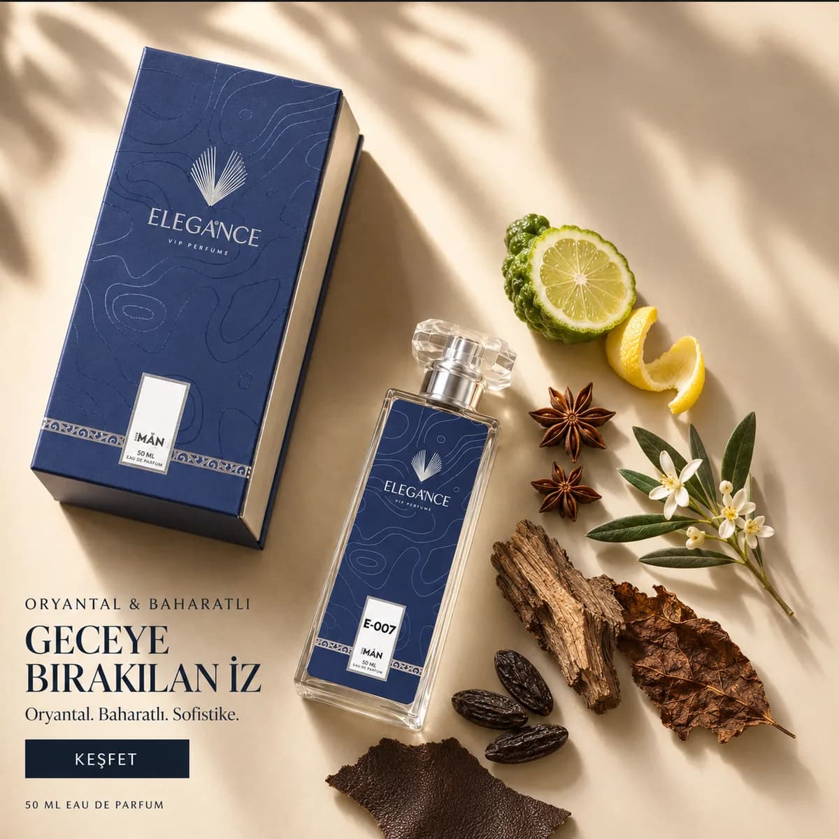 Code Edp 50 ml – Oryantal ve Baharatlı Erkek Parfümü (E-007)