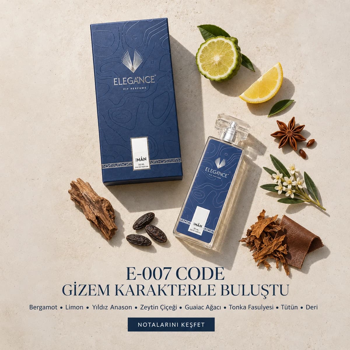 Code Edp 50 ml – Oryantal ve Baharatlı Erkek Parfümü (E-007)