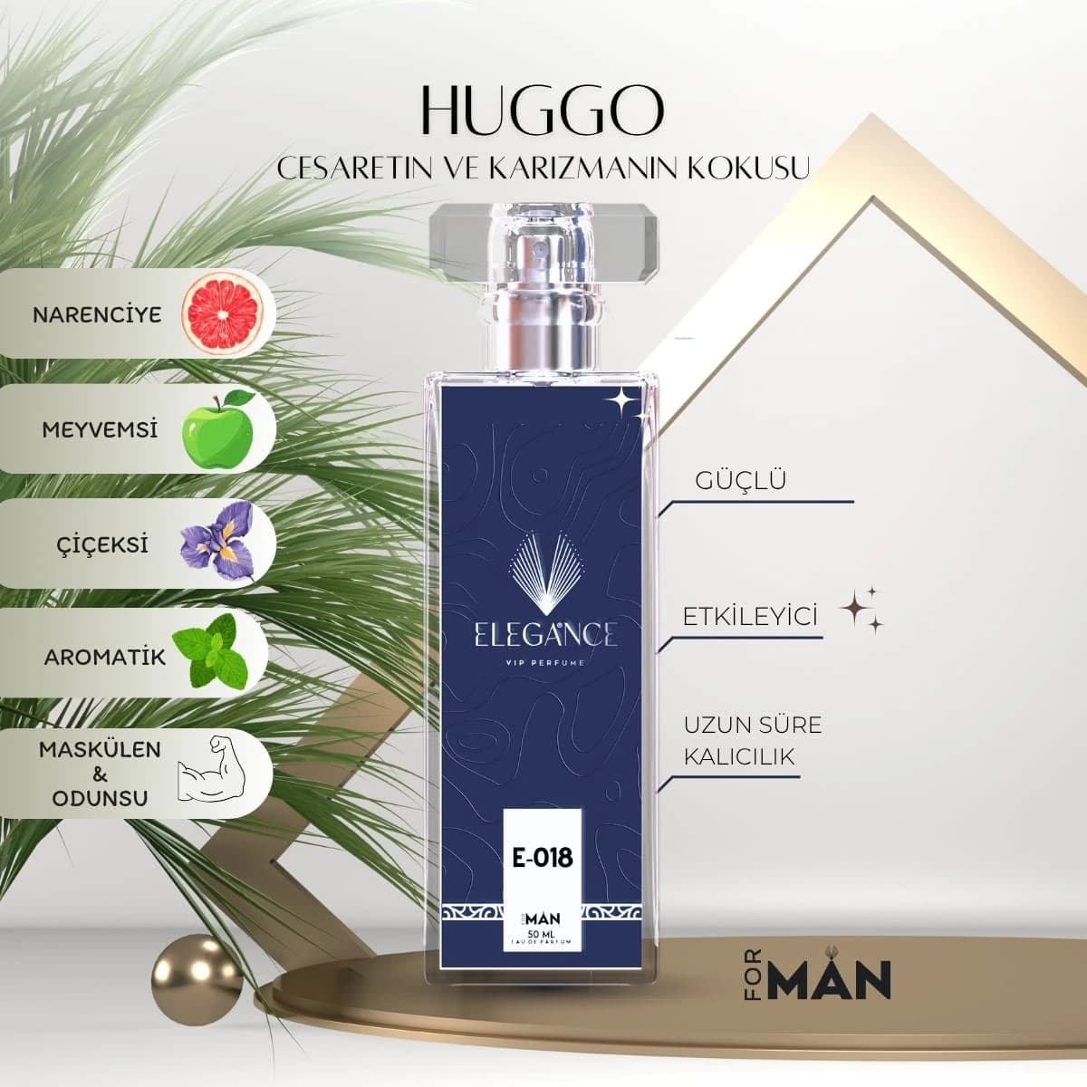 Hugo Edp 50 ml – Ferah ve Aromatik Erkek Parfümü (E-018)