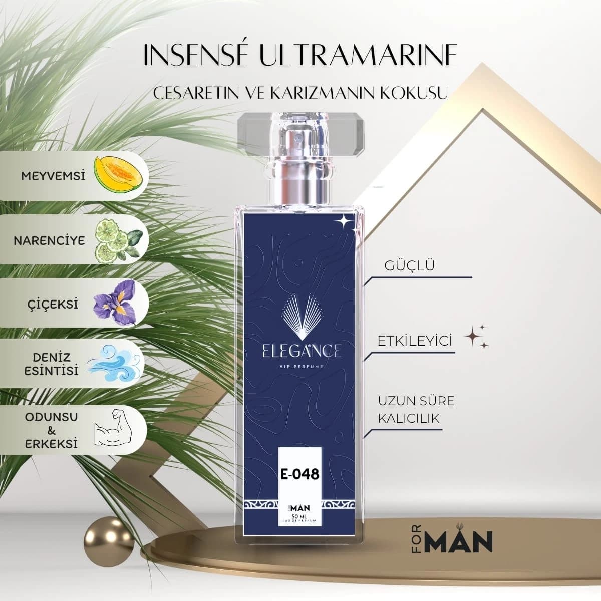 Insense Ultramarine Edp 50 ml – Ferah ve Akvatik Erkek Parfümü (E-048)