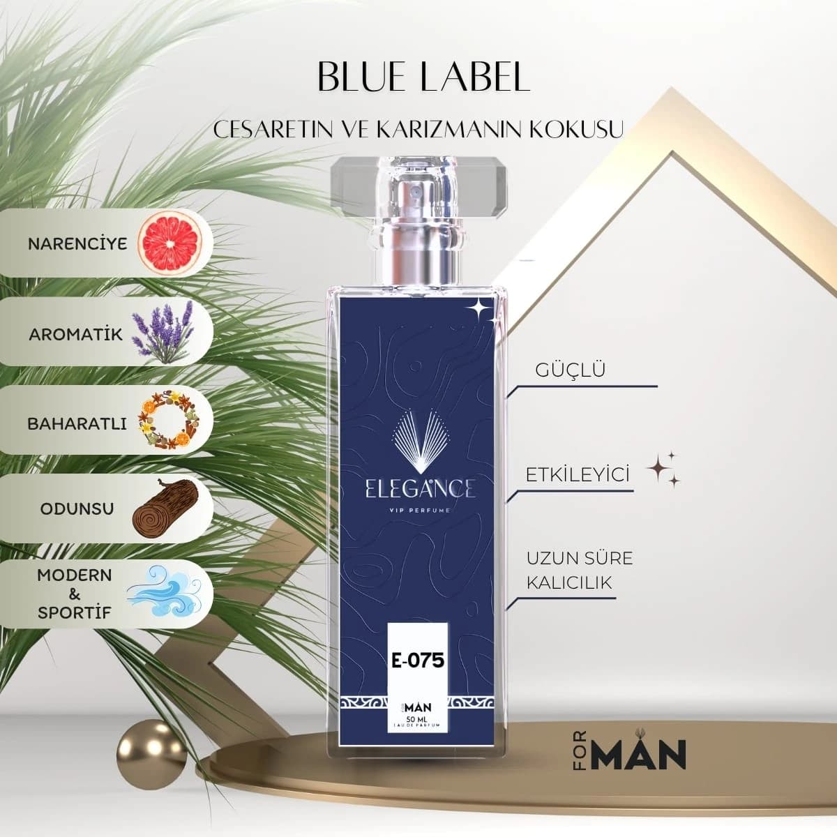 Blue Label Edp 50 ml – Ferah ve Odunsu Erkek Parfümü (E-075)