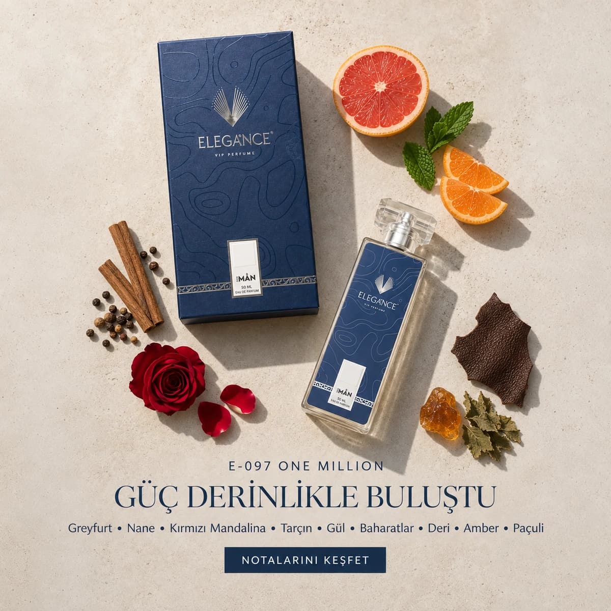 One Million Edp 50 ml – Erkek Parfümü (E-097)