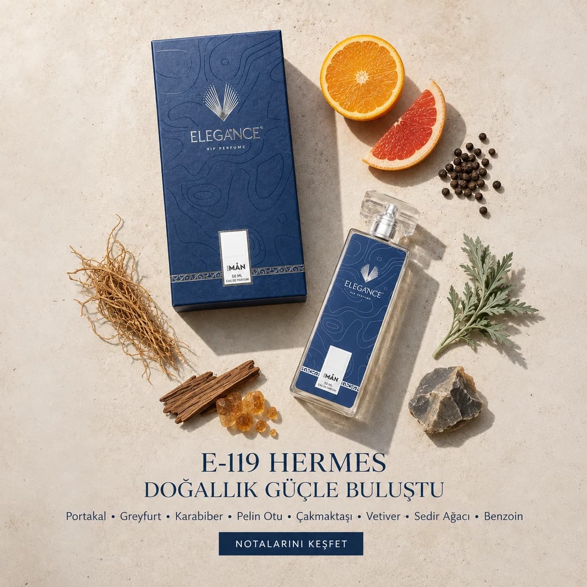 Terre Edp 50 ml – Odunsu ve Turunçgil Erkek Parfümü (E-119)