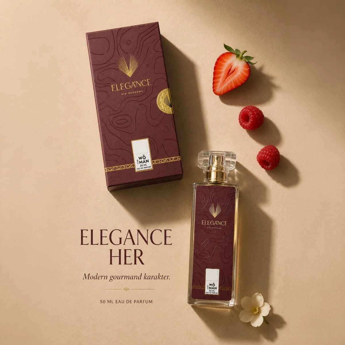Elegance Her Edp 50 ml – Meyvemsi Çiçeksi Gurme Kadın Parfümü (K-187)