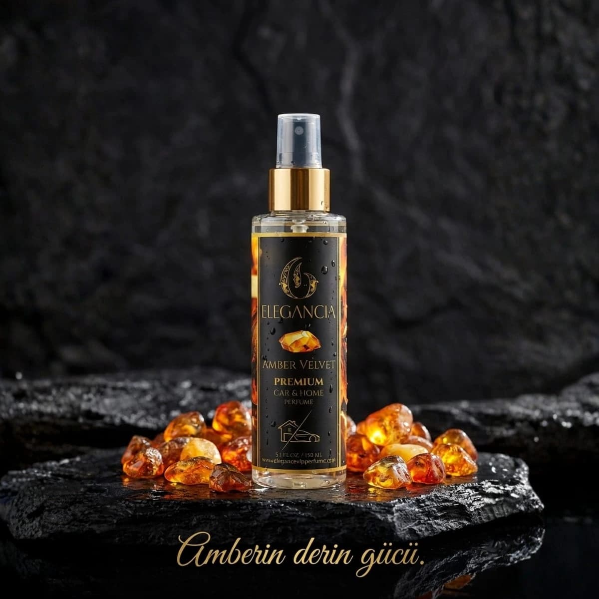 Elegancia Amber Velvet Premium Araba Kokusu 150 ml – Sıcak Amber ve Vanilya
