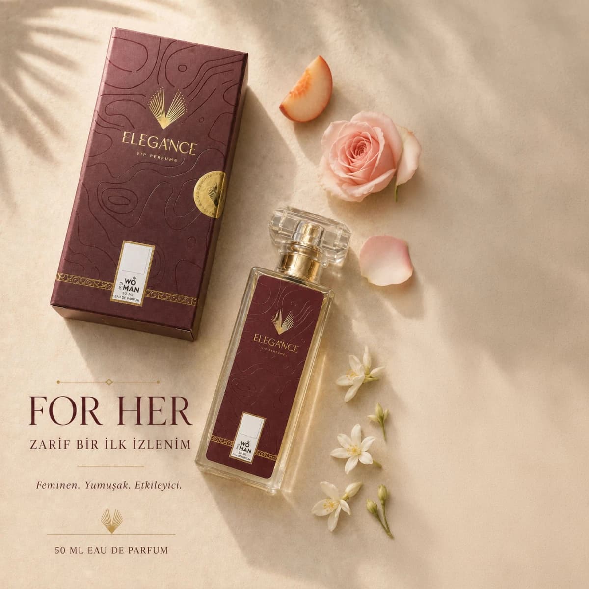For Her Edp 50 ml – Pudralı ve Çiçeksi Kadın Parfümü (K-175)