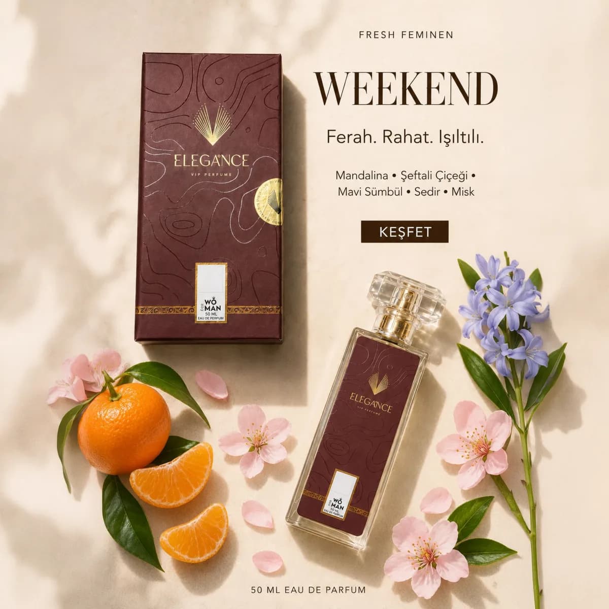 K-003 Edp 50 ml – Çiçeksi ve Ferah Kadın Parfümü