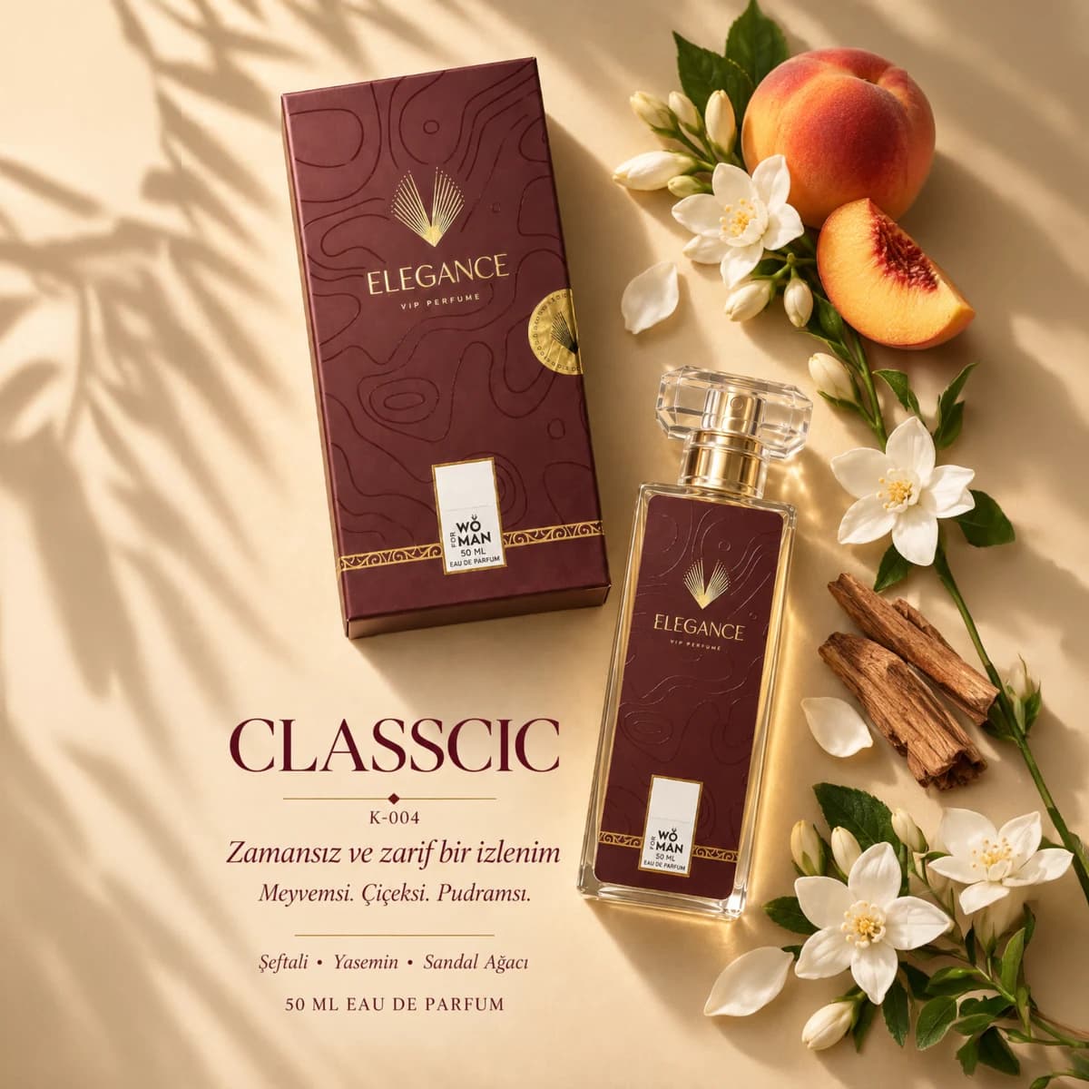 K-004 Edp 50 ml – Çiçeksi ve Meyvemsi Kadın Parfümü