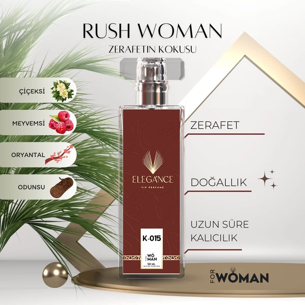 Rush Edp 50 ml – Baştan Çıkarıcı Oryantal Çiçeksi Tutku (K-015)