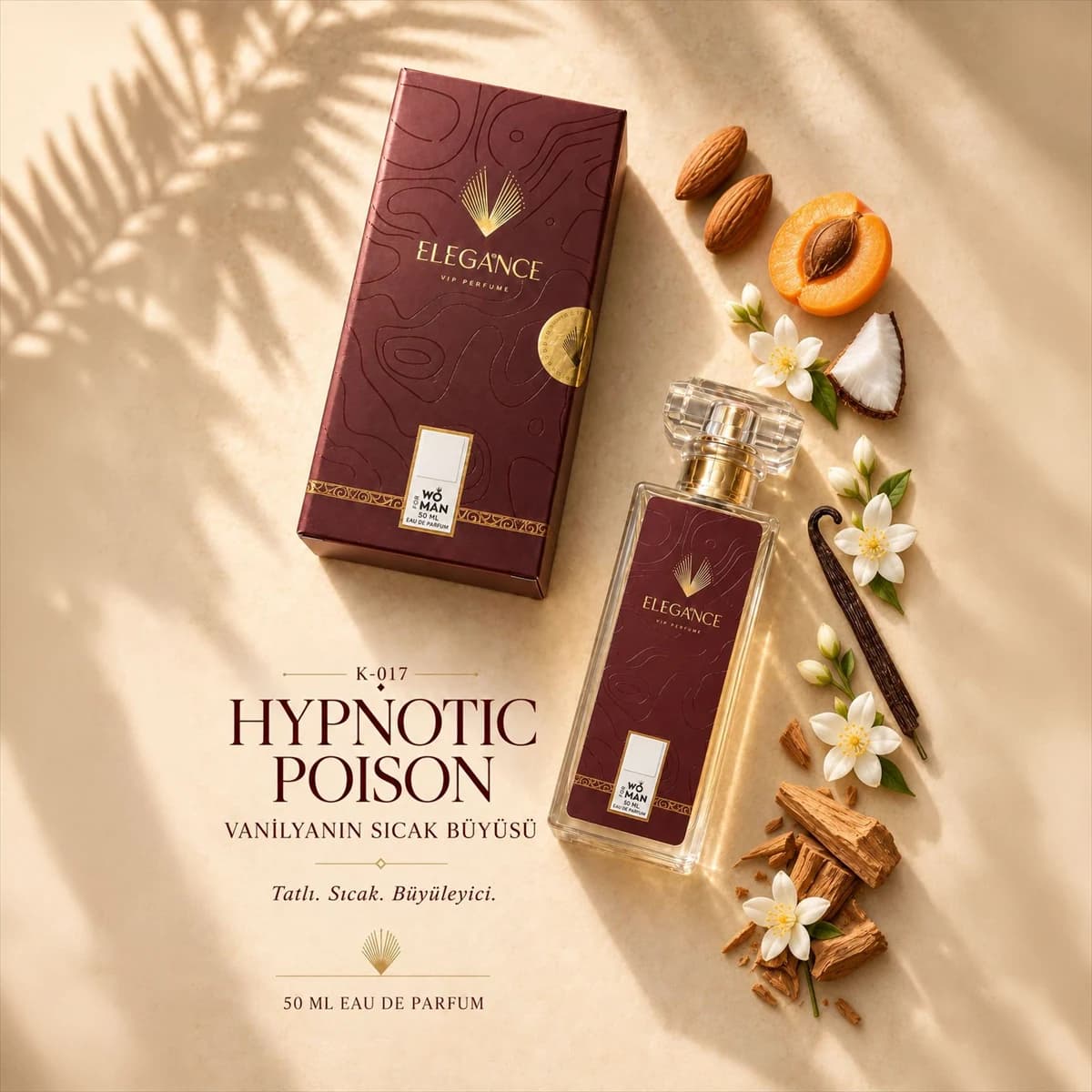 Hypnotic Poison Edp 50 ml – Tatlı, Vanilyalı ve Oryantal Kadın Parfümü (K-017)