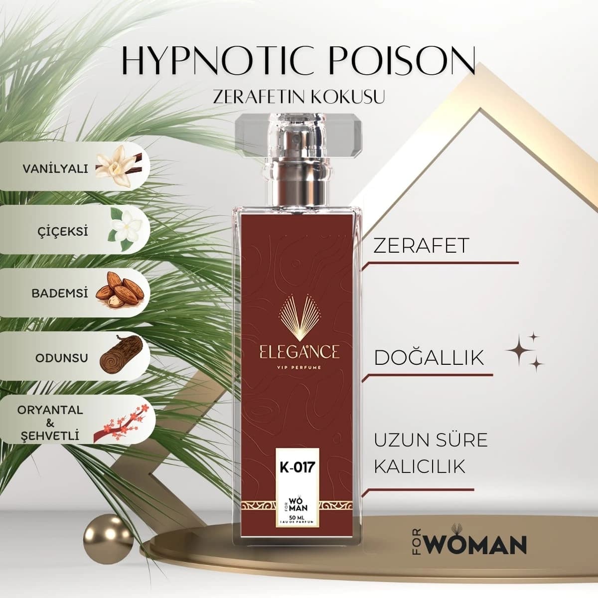 Hypnotic Poison Edp 50 ml – Tatlı, Vanilyalı ve Oryantal Kadın Parfümü (K-017)