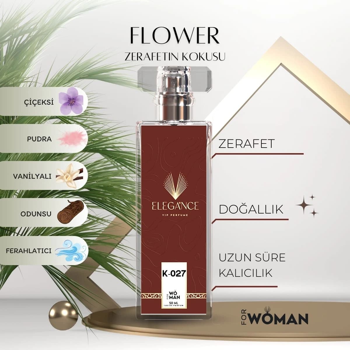 Flower Edp 50 ml – Pudralı ve Çiçeksi Kadın Parfümü (K-027)