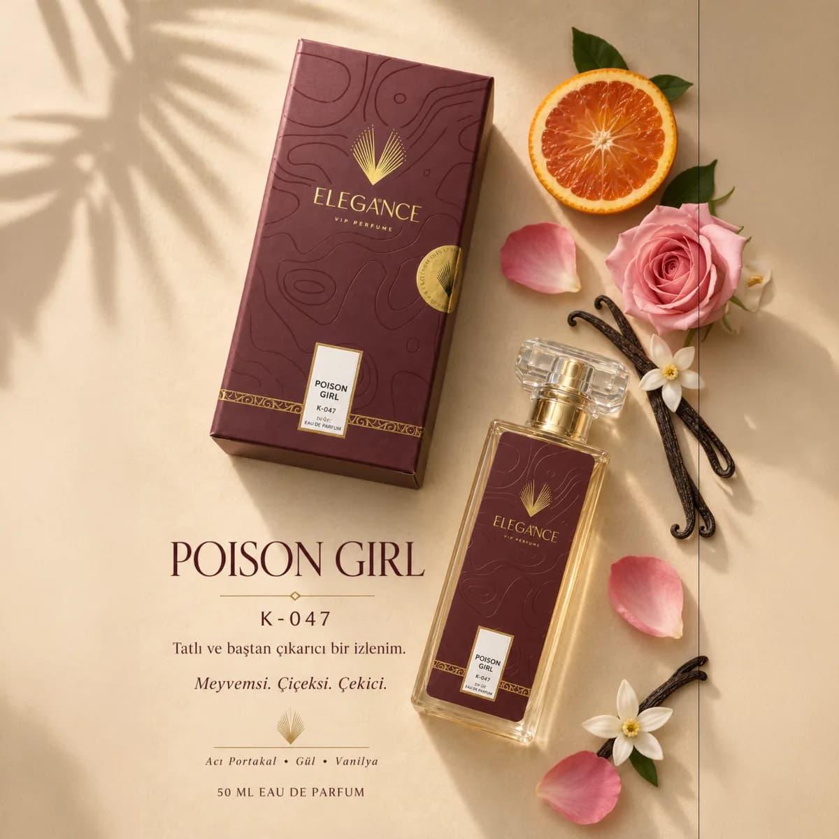 Poison Girl Edp 50 ml – Tatlı, Vanilyalı ve Oryantal Kadın Parfümü (K-047)