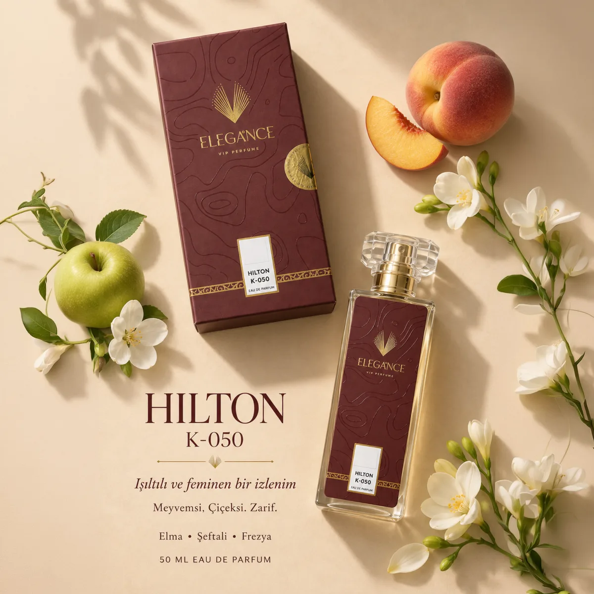 Hilton Edp 50 ml – Meyvemsi ve Çiçeksi Kadın Parfümü (K-050)