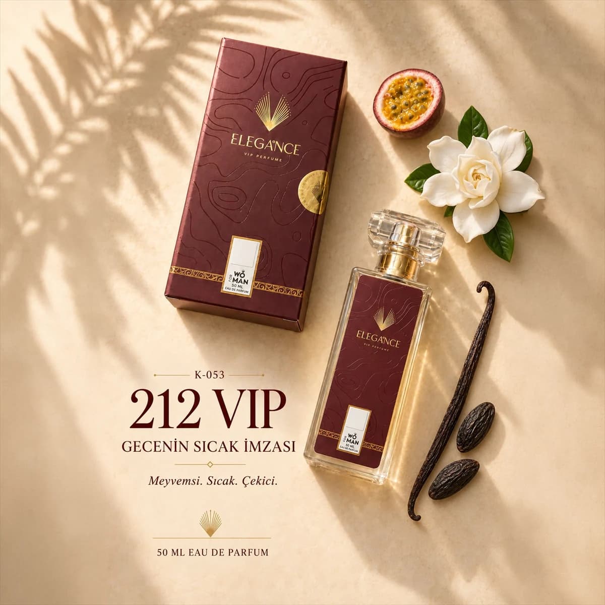 212 VIP Edp 50 ml – Meyvemsi, Tatlı ve Oryantal Kadın Parfümü (K-053)