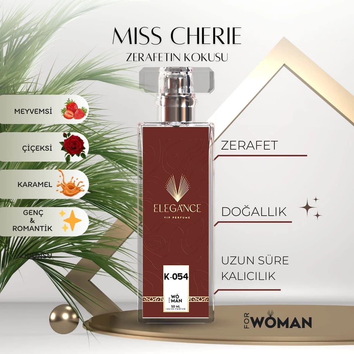 Miss Cherie Edp 50 ml – Meyvemsi ve Çiçeksi Kadın Parfümü (K-054)