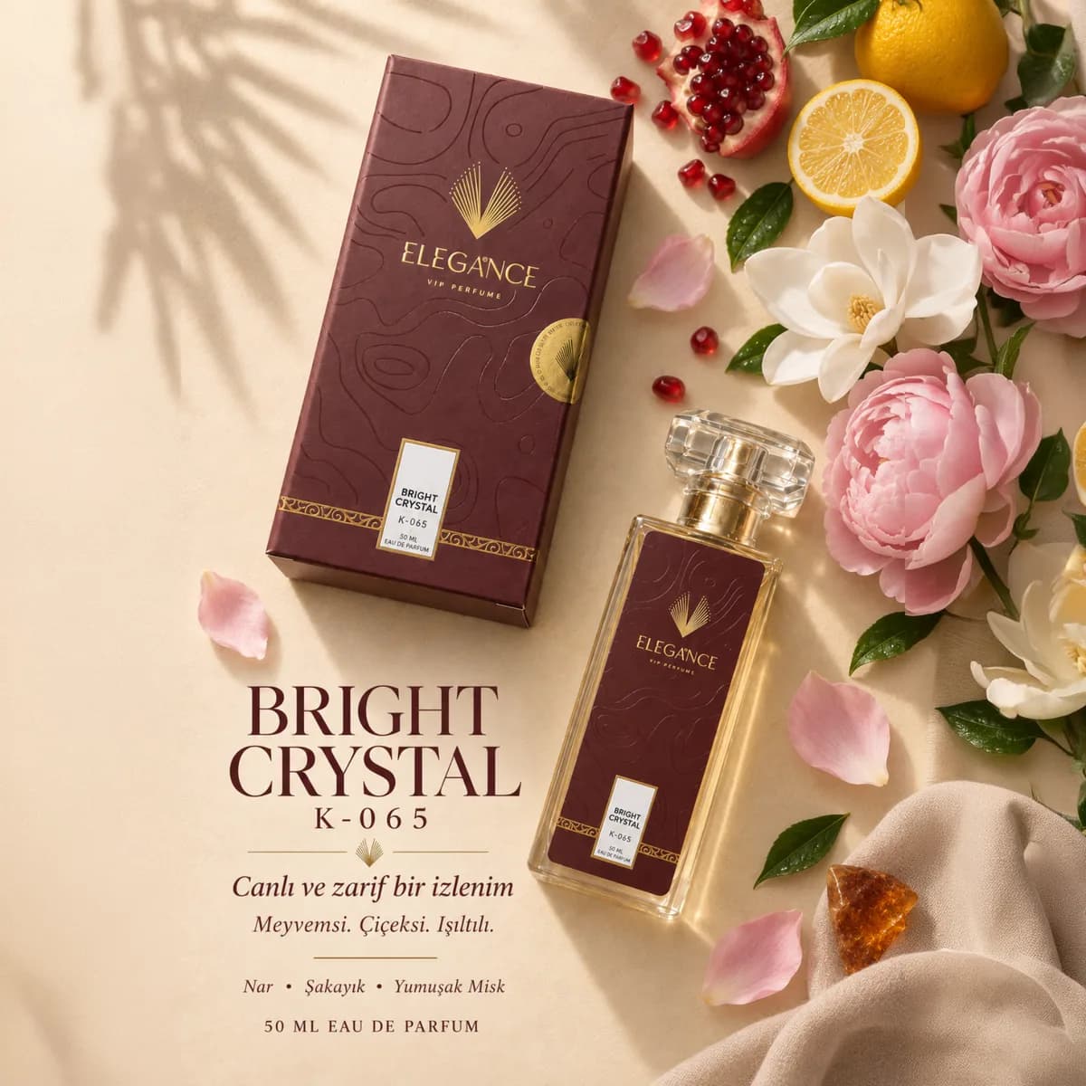 Bright Crystal Edp 50 ml – Fresh, Çiçeksi ve Meyvemsi Kadın Parfümü (K-065)