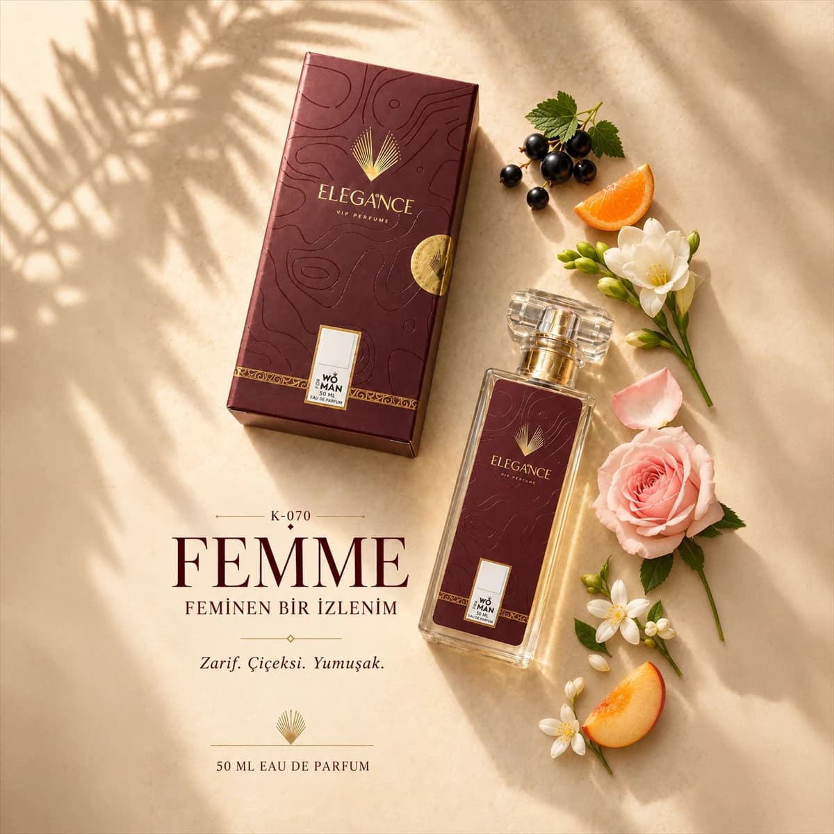 Femme Florale Edp 50 ml – Çiçeksi ve Meyvemsi Kadın Parfümü (K-070)
