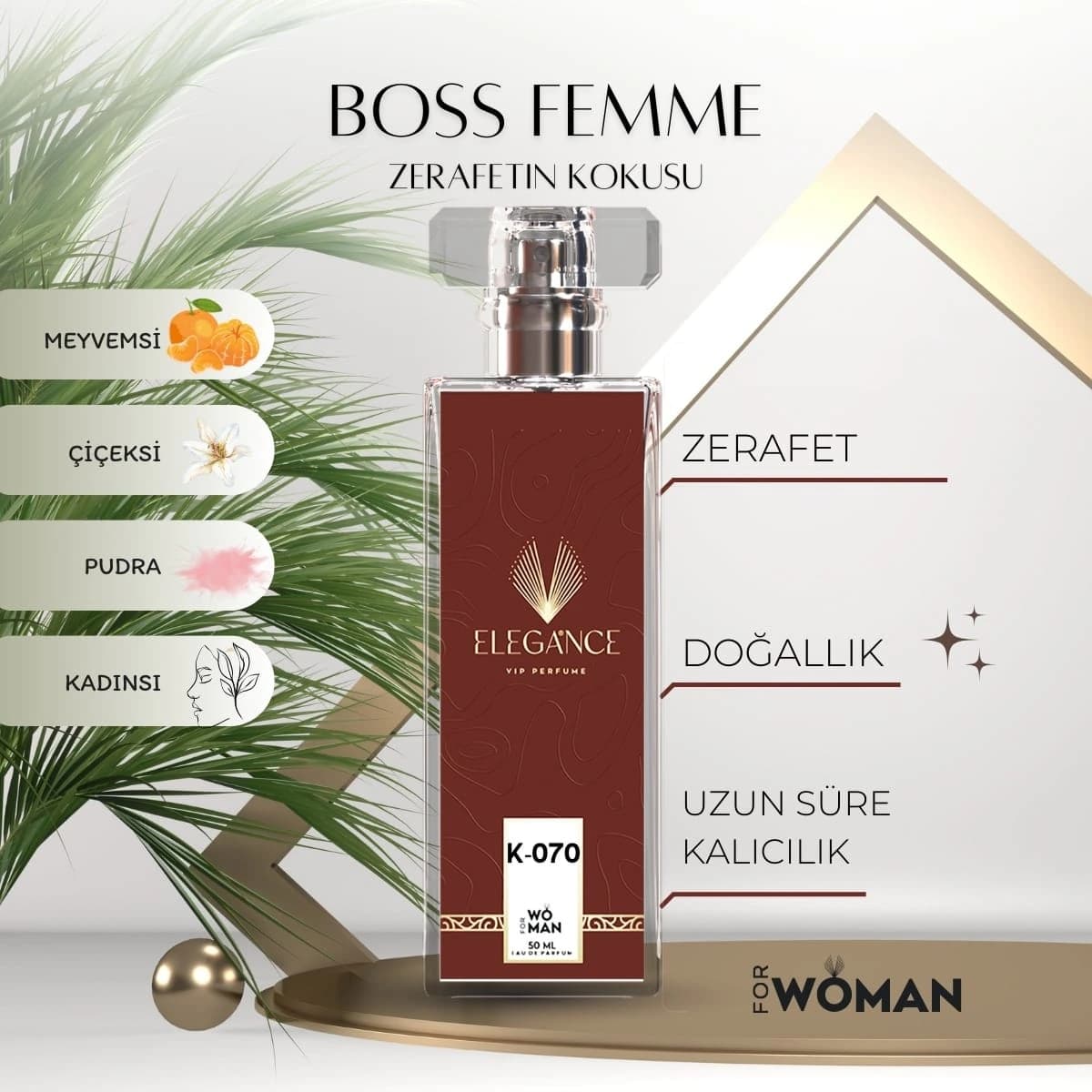 Boss Femme Edp 50 ml – Çiçeksi ve Meyvemsi Kadın Parfümü (K-070)