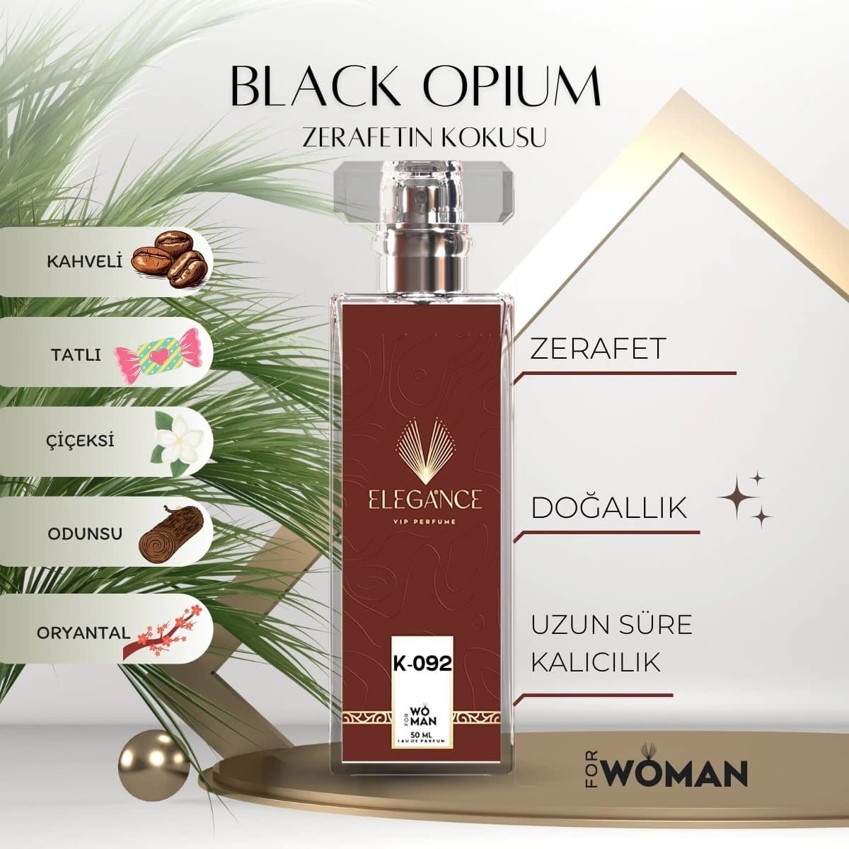 Black Opium Edp 50 ml – Tatlı, Kahveli ve Oryantal Kadın Parfümü (K-092)