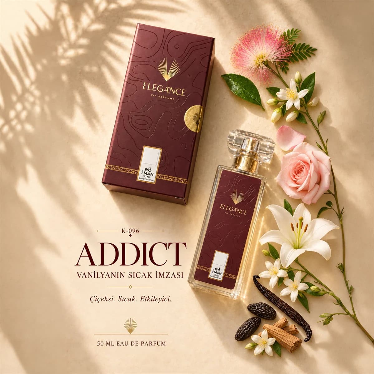 Addict Edp 50 ml – Oryantal ve Vanilyalı Kadın Parfümü (K-096)
