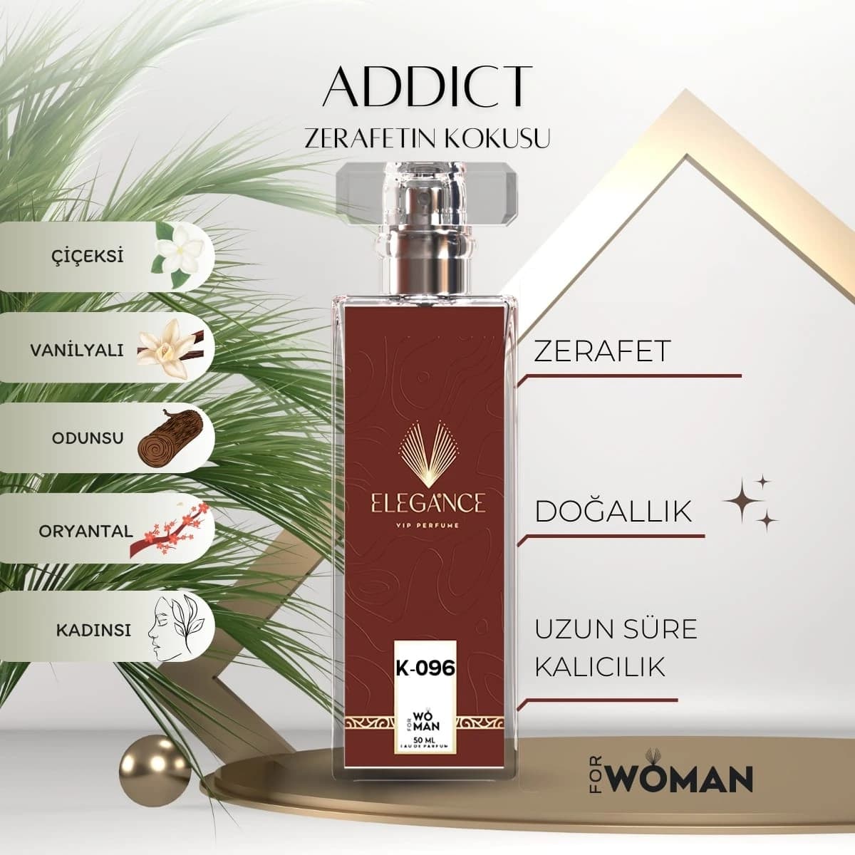 Addict Edp 50 ml – Oryantal ve Vanilyalı Kadın Parfümü (K-096)