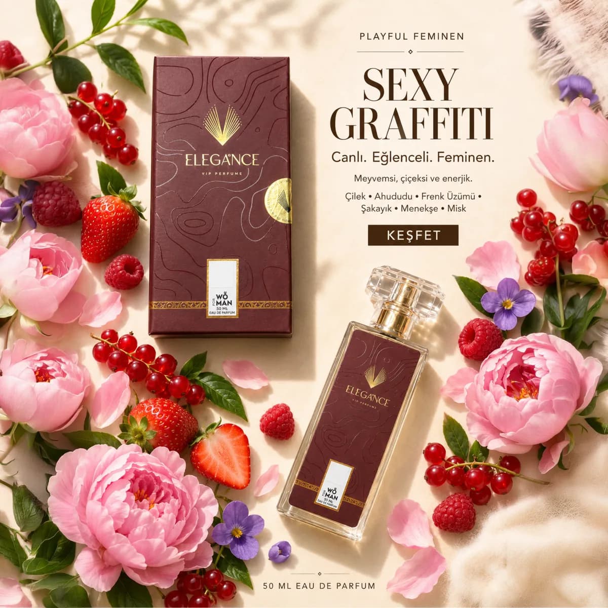 Sexy Graffiti Edp 50 ml – Şehrin Ritimleriyle Meyvemsi Ferahlık ve Çiçeksi Enerji (K-101)