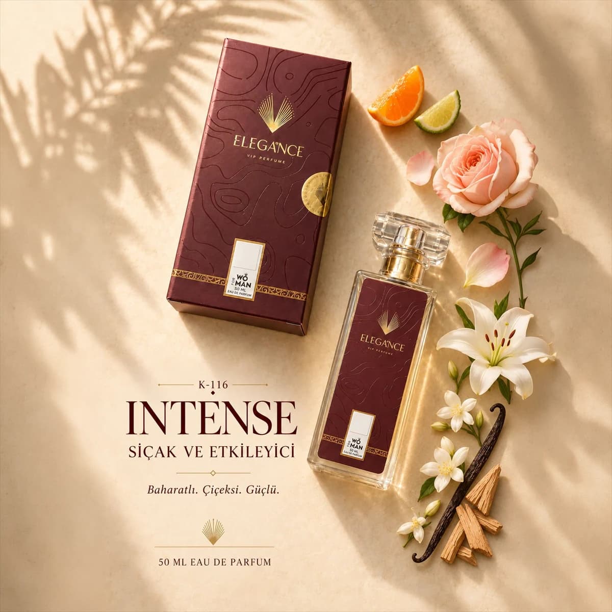 Intense Edp 50 ml – Oryantal ve Baharatlı Kadın Parfümü (K-116)
