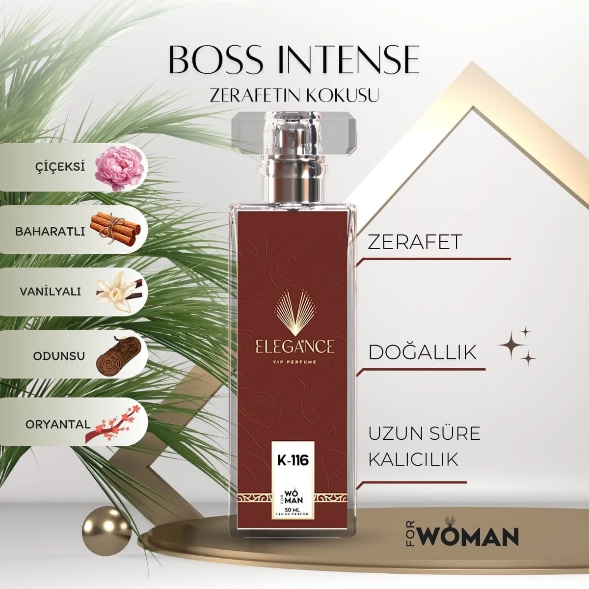 Boss Intense Edp 50 ml – Oryantal ve Baharatlı Kadın Parfümü (K-116)