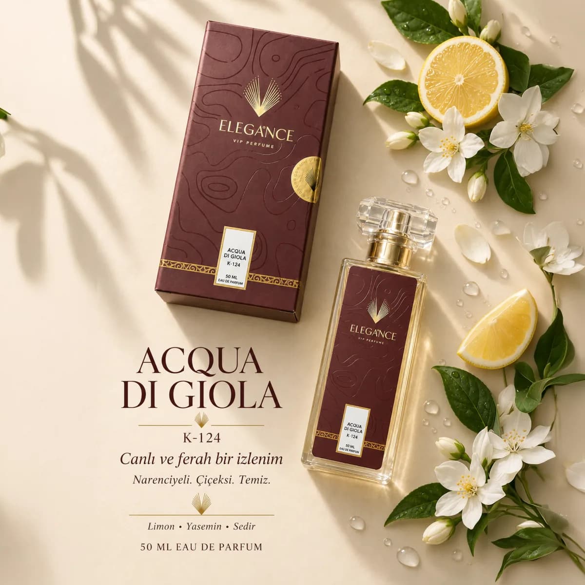 Acqua di Gioia Edp 50 ml – Deniz Esintisiyle Ferah ve Çiçeksi Tazelik (K-124)