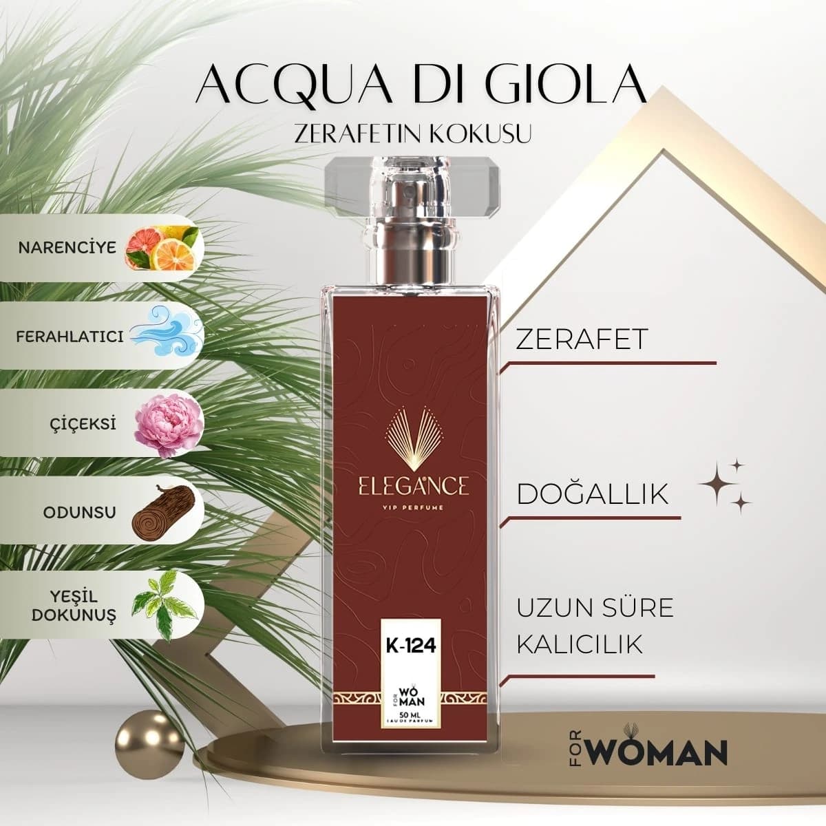 Acqua di Gioia Edp 50 ml – Deniz Esintisiyle Ferah ve Çiçeksi Tazelik (K-124)