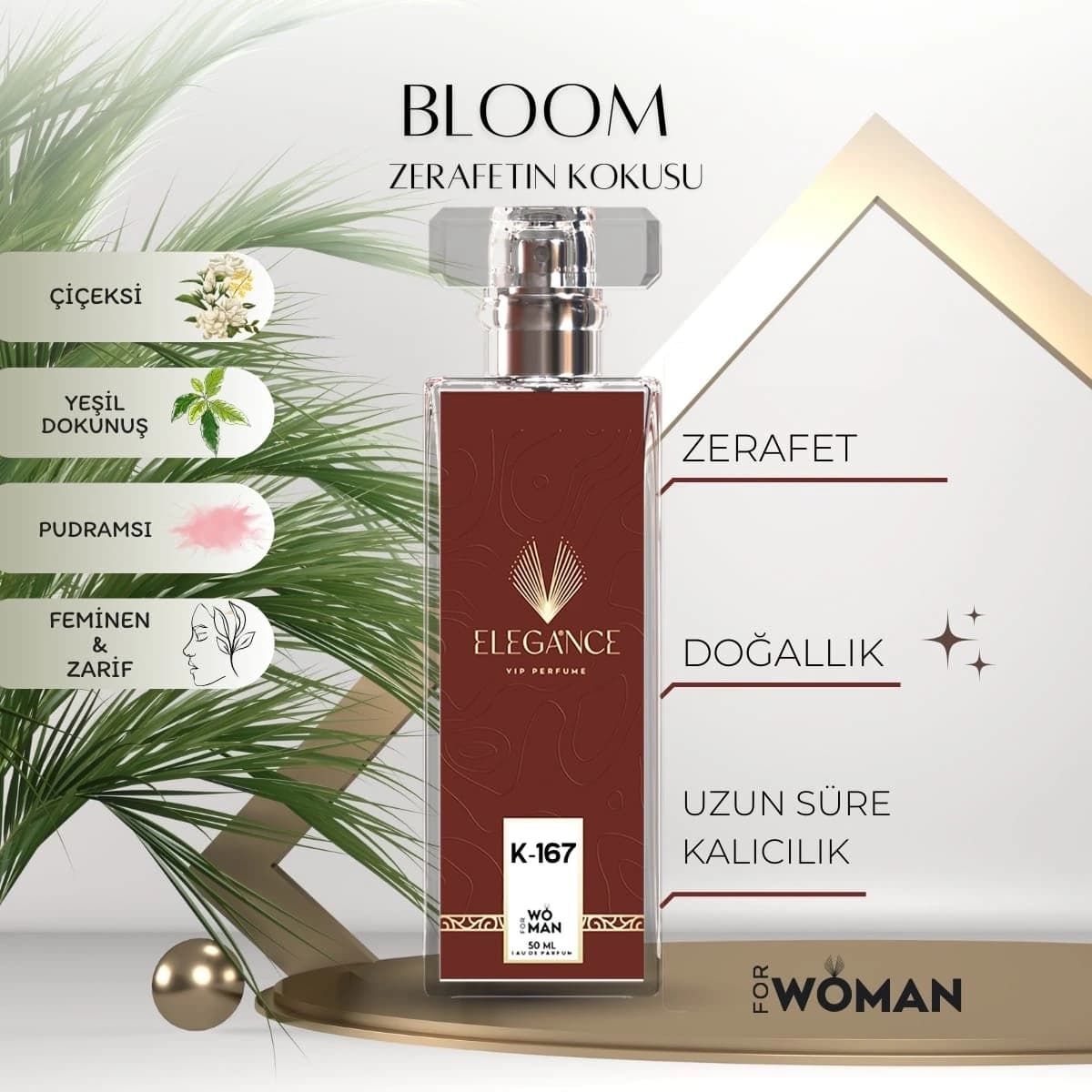 Bloom Edp 50 ml – Çiçek Bahçesinin Feminen Zarafeti ve Doğal Ferahlık (K-167)