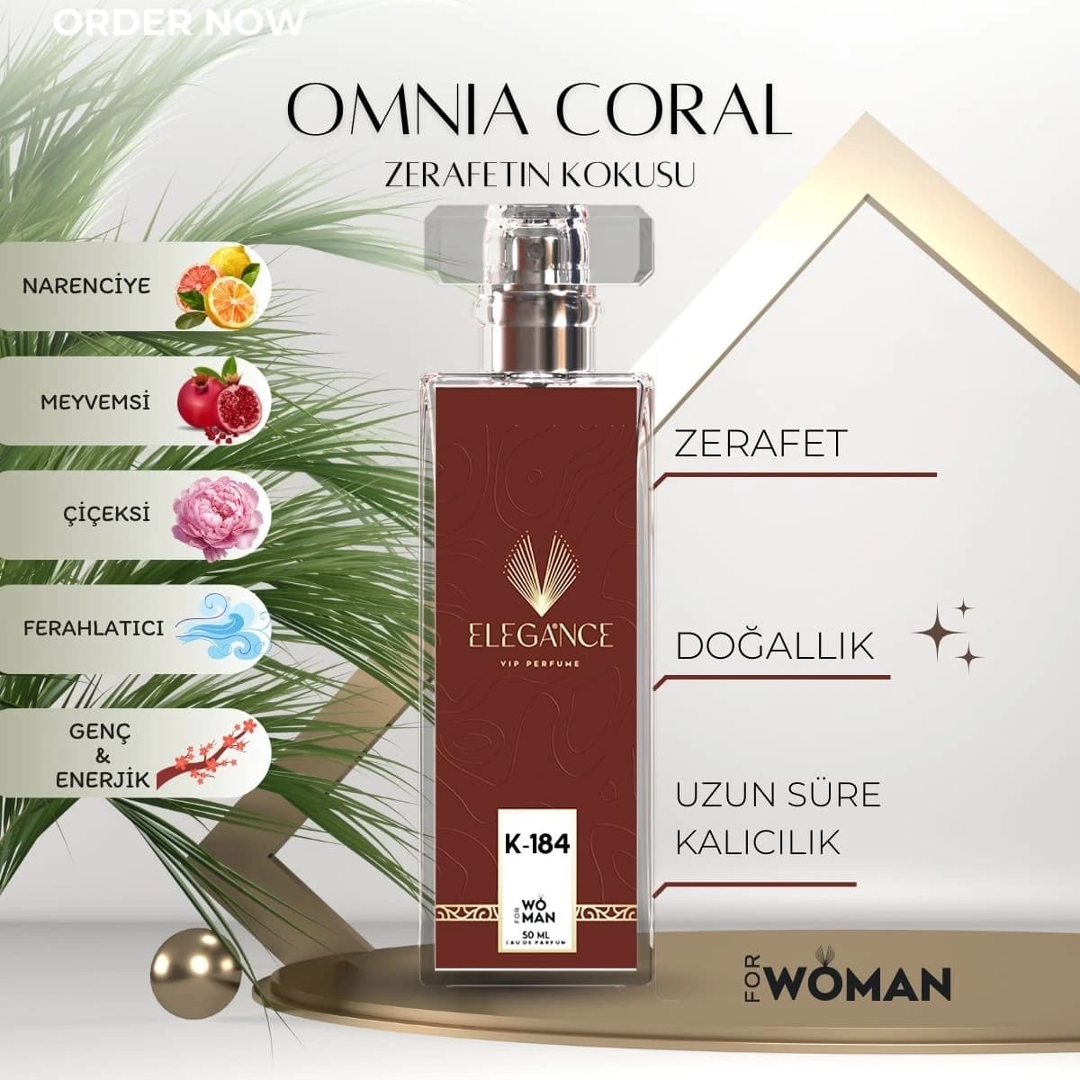 Omnia Coral Edp 50 ml – Meyvemsi Ferahlık ve Çiçeksi Feminen Işıltı (K-184)