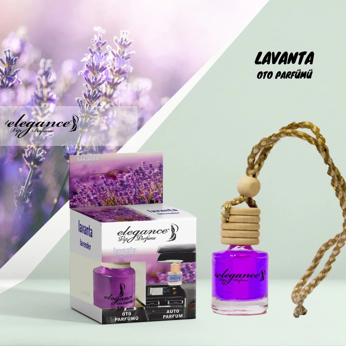 Lavanta Bambu Kapaklı Oto Kokusu