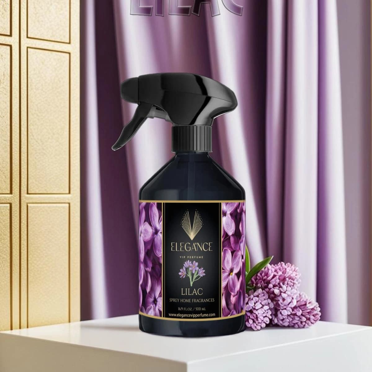 Leylak Oda ve Ortam Kokusu Sprey 500 ml – Romantik, Ferah ve Yüksek Performanslı Koku | Elegance Home Fragrance