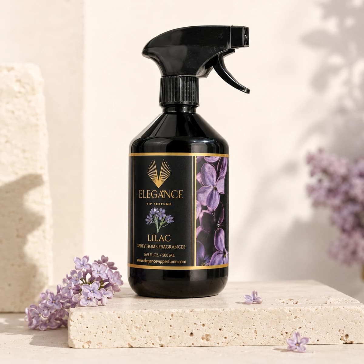 Leylak Oda ve Ortam Kokusu Sprey 500 ml – Romantik, Ferah ve Yüksek Performanslı Koku | Elegance Home Fragrance