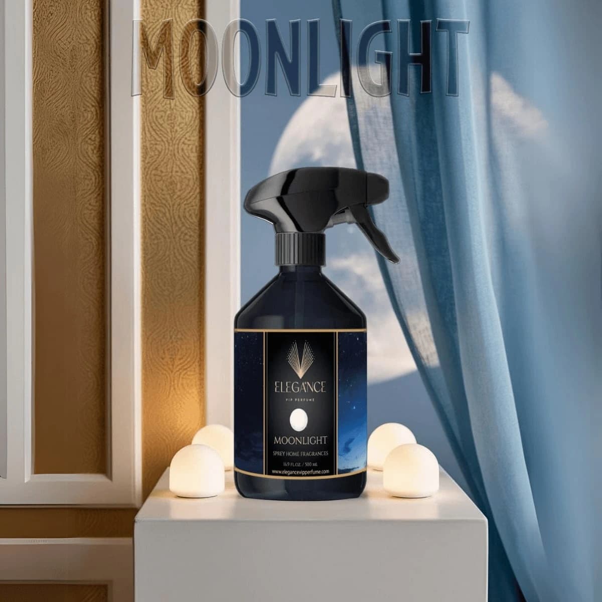 Moonlight Kokulu Oda Spreyi 500 ml – Gecenin Büyüsünü Hissedin | Elegance Home Fragrance