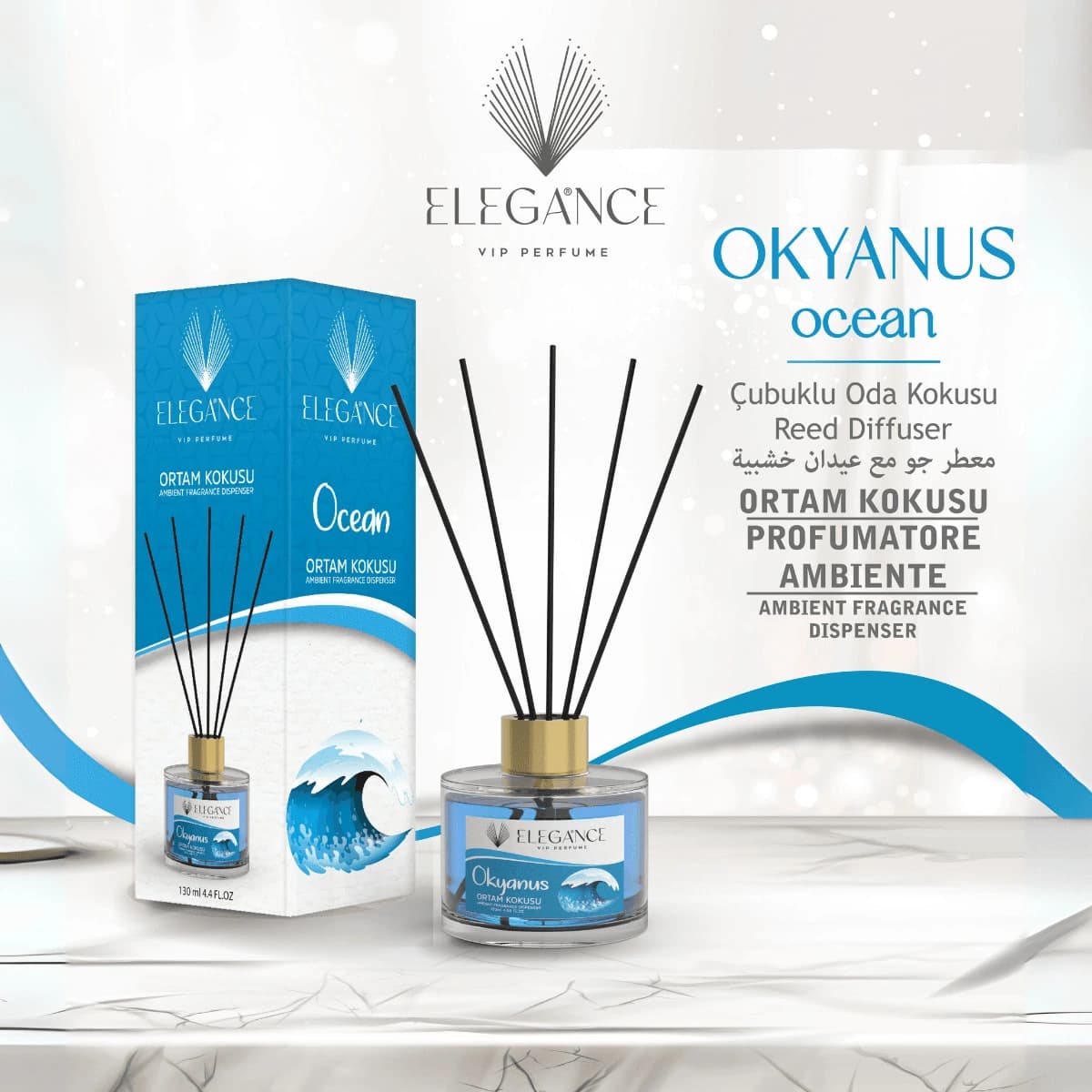 Okyanus Bambu Cubuklu Ortam Ve Oda Kokusu (130 Ml)