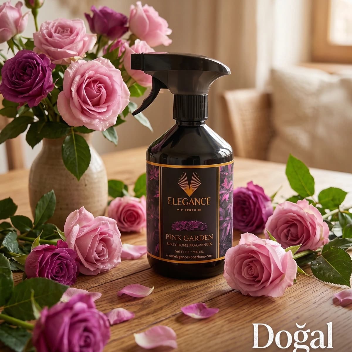 Elegance Pink Garden Oda Spreyi 500 ml – Ferahlatıcı Çiçek Bahçesi Esintisi | Parfümlü Oda Kokusu