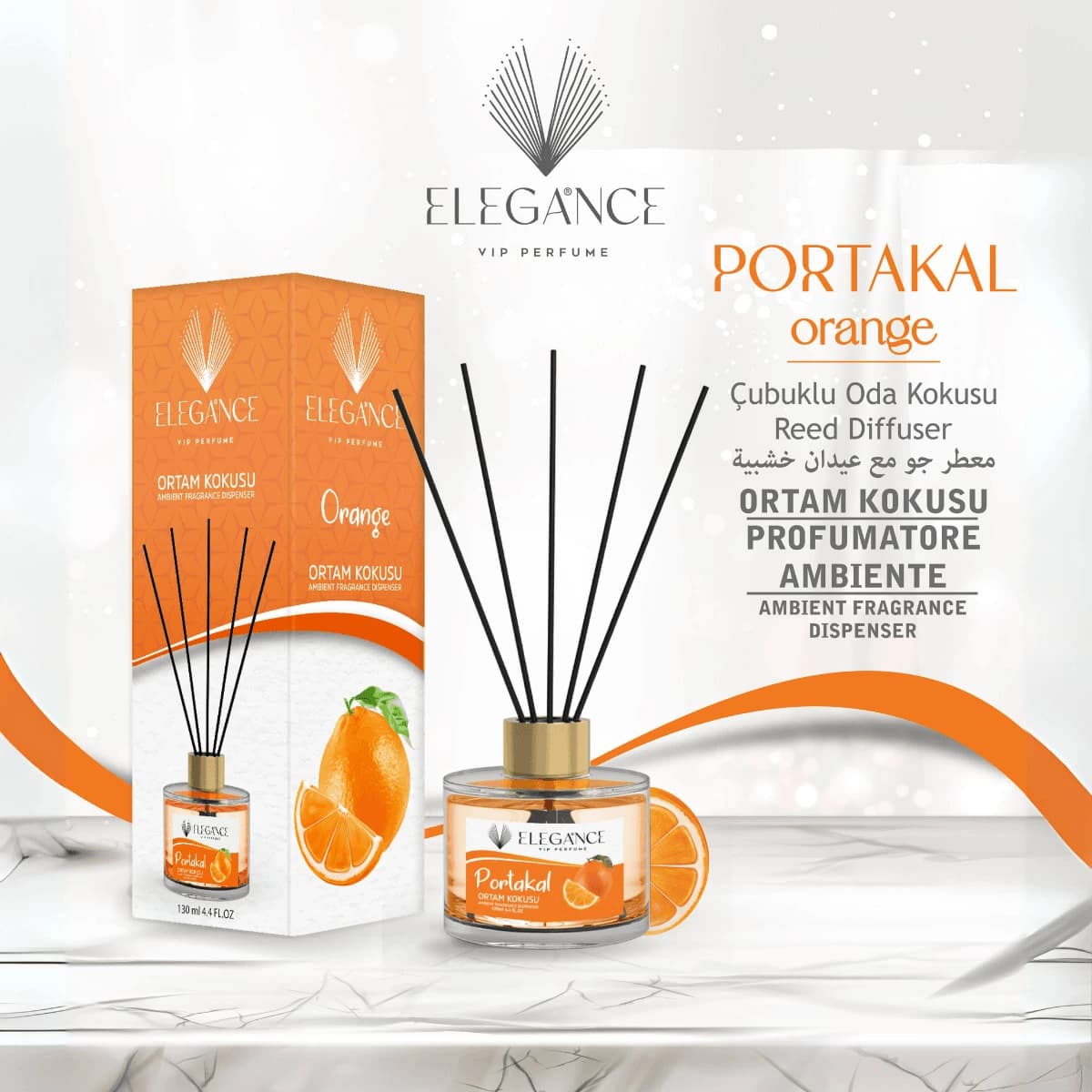 Portakal Bambu Cubuklu Ortam Ve Oda Kokusu (130 Ml)