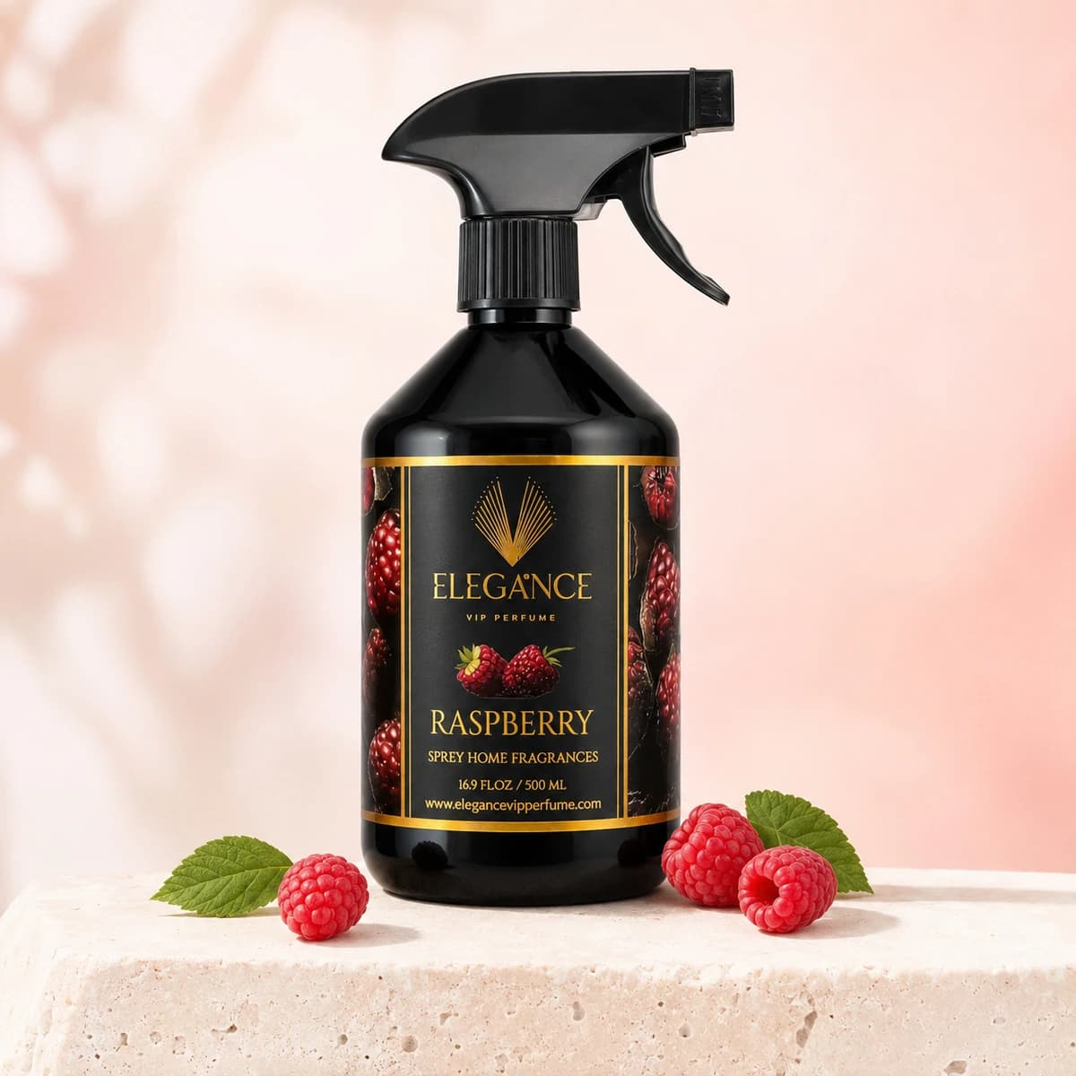 Raspberry Oda ve Ortam Kokusu Sprey 500 ml – Meyvemsi, Tatlı ve Yüksek Performanslı Koku | Elegance Home Fragrance