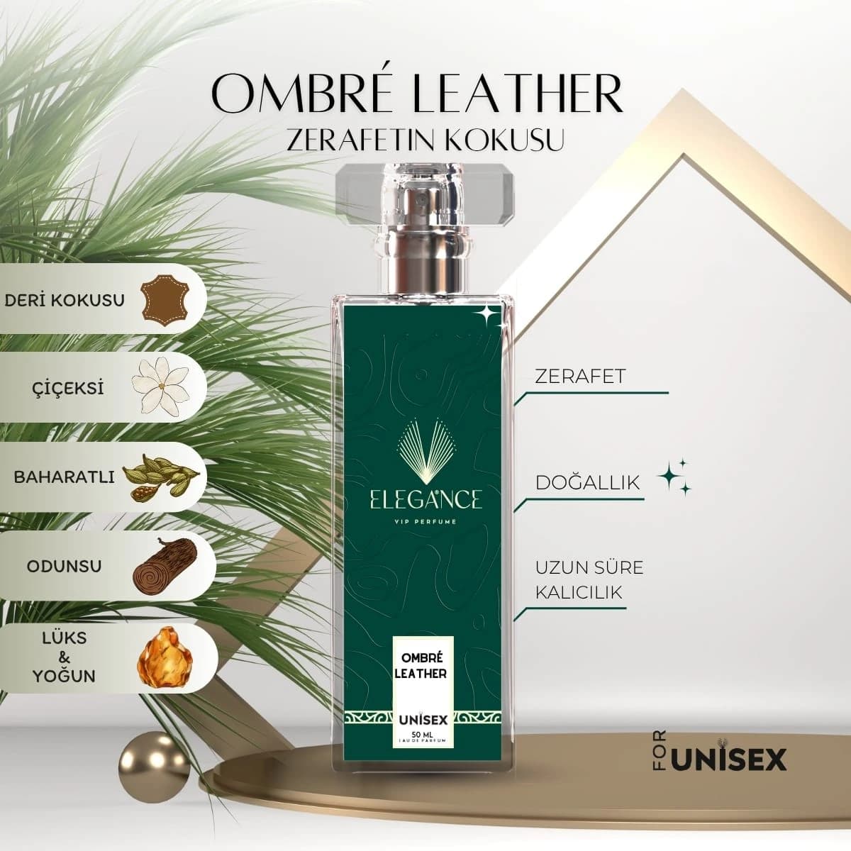 Ombré Leather Edp 50 ml – Deri ve Odunsu Erkek Parfümü (E-052)