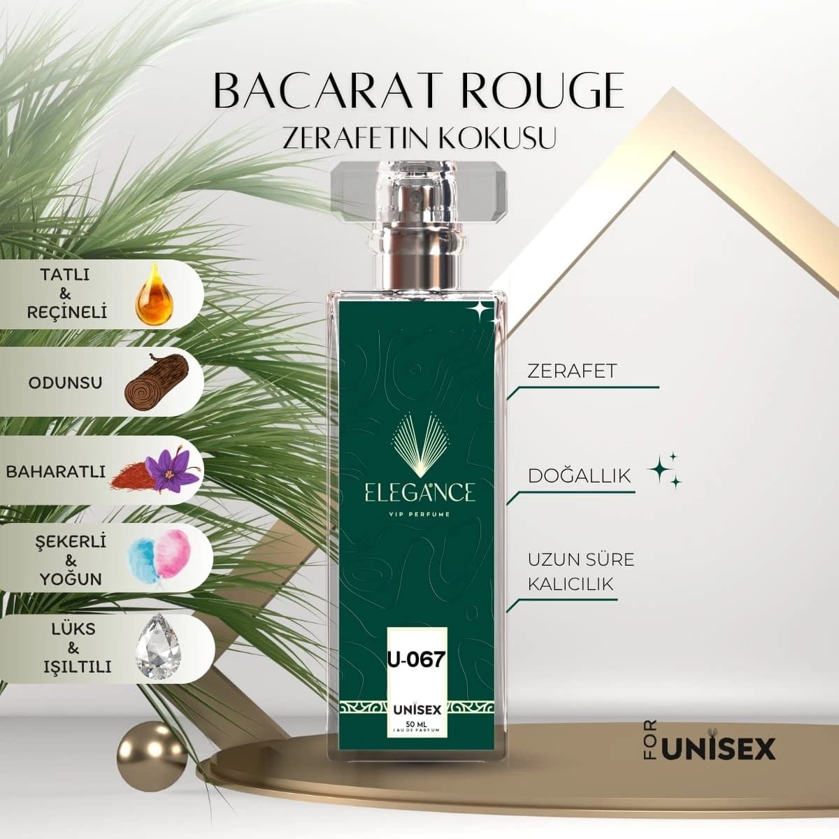 Baccarat Rouge 540 Edp 50 ml – Amber ve Tatlı Unisex Parfümü (U-067)