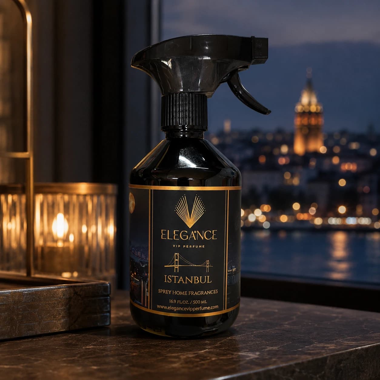 İstanbul Esintili Oda Spreyi 500 ml – Boğazın Büyüleyici Ferahlığı | Istanbul Elegance Home Fragrance