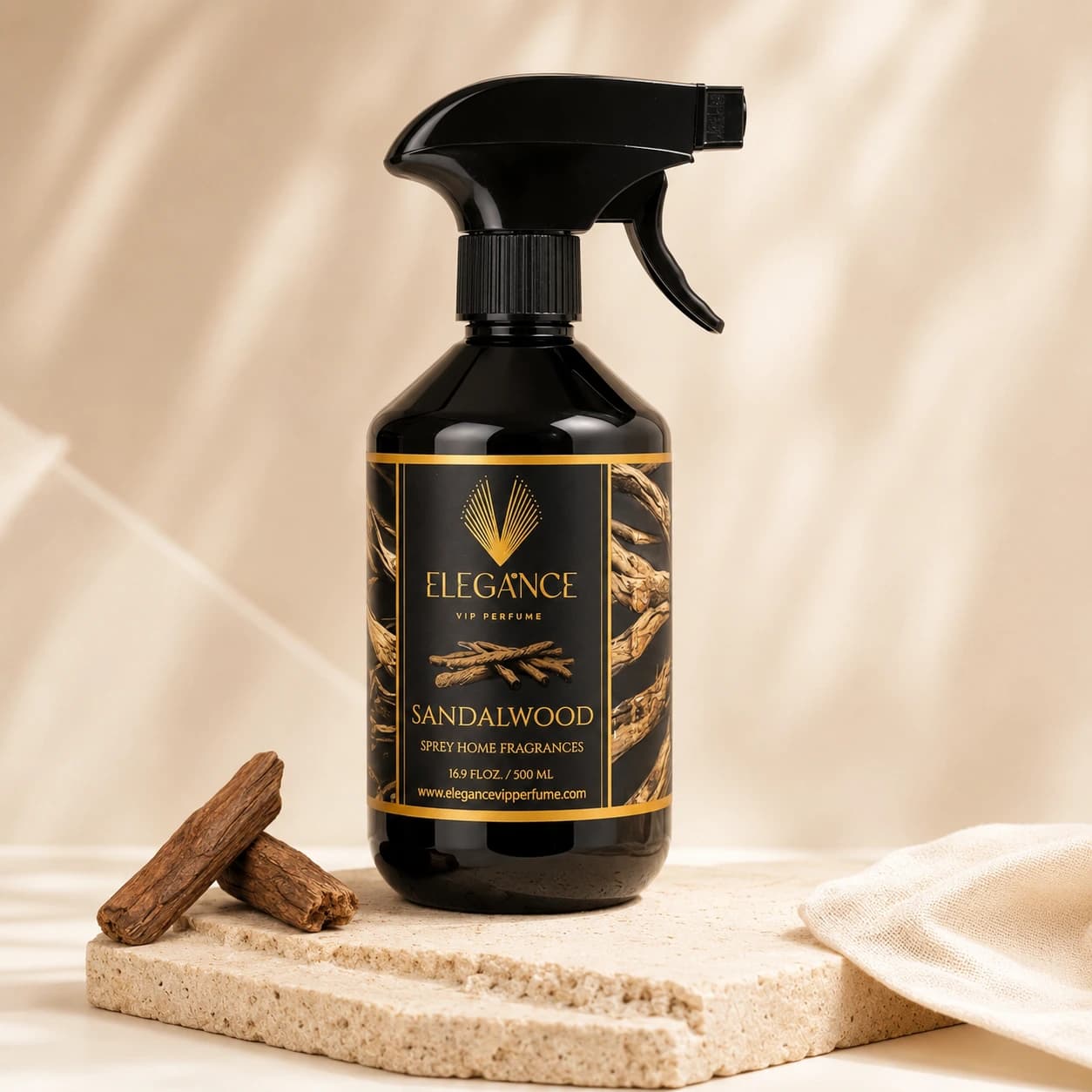 Sandal Ağacı Oda Kokusu 500 ml – Huzur Veren Lüks Dokunuş | Elegance Sandalwood Home Fragrance