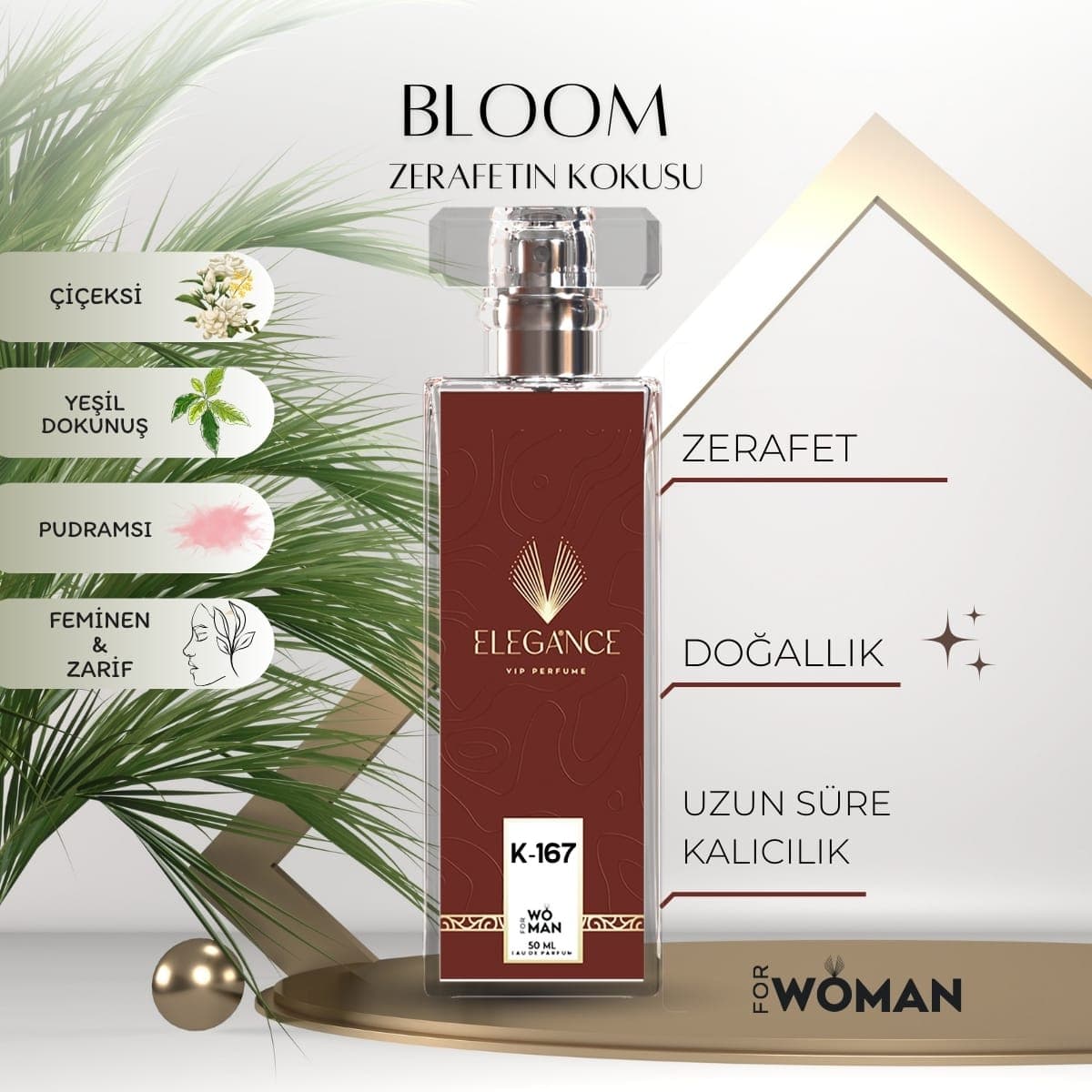 Bloom Edp 50 ml – Çiçek Bahçesinin Feminen Zarafeti ve Doğal Ferahlık (K-167)